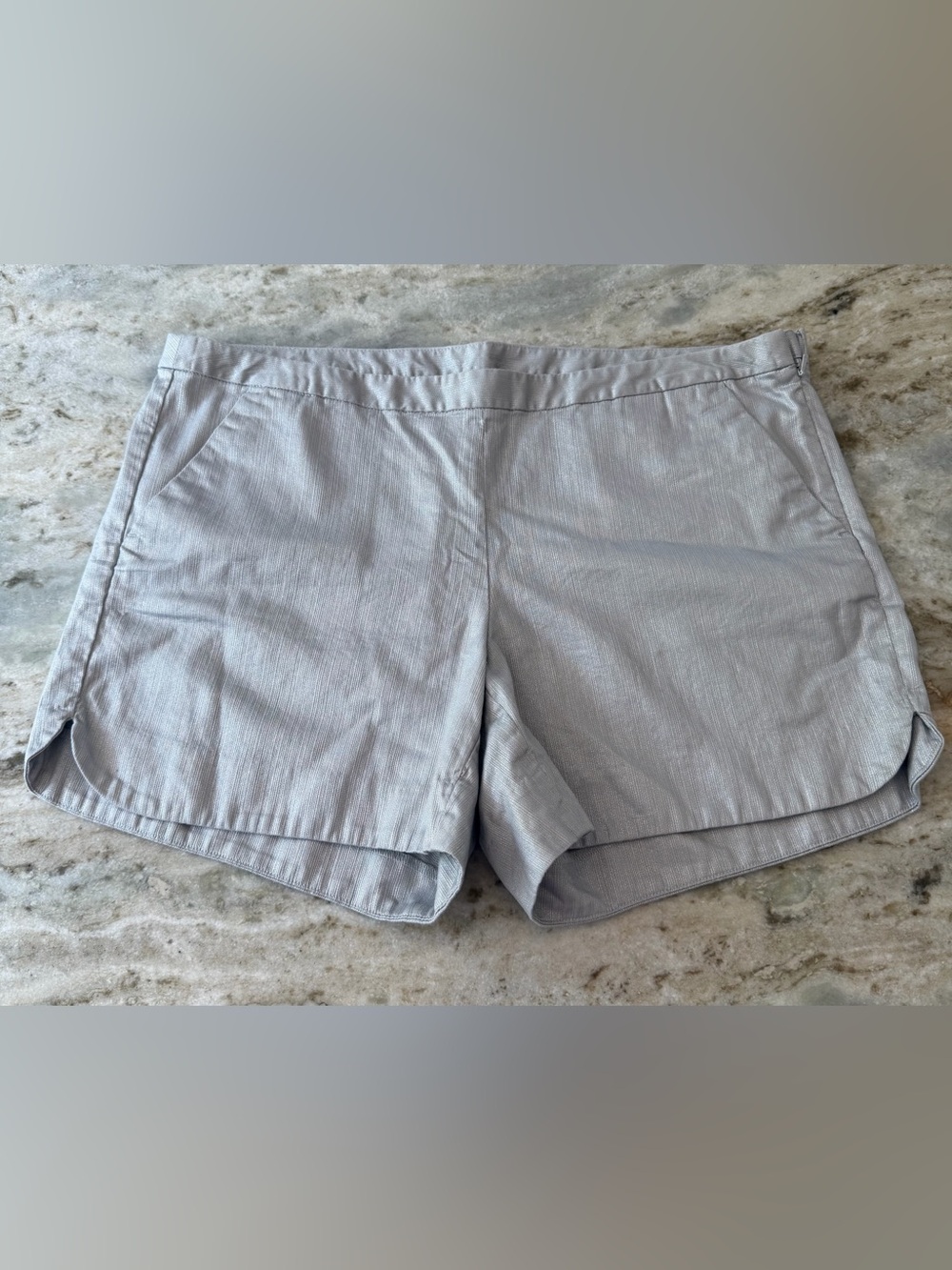 Lilly Pulitzer Silver Metallic Kasia Shorts Sz 8